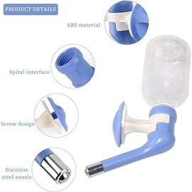 No-Drip Dog Water Dispenser Bottle-Dog Kennel Cage Water Dispenser Water Drinker Kettle for Pets can be Raised and Lowered Drinking Water Feeding Cage Water Bottle for Dogs (Blue)