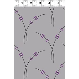 Clothworks Purple Reign Y3368 118 Light Pewter Rice Stem