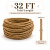 32 Ft Wired Jute Twine, Bendable Wired Twine for Wreaths