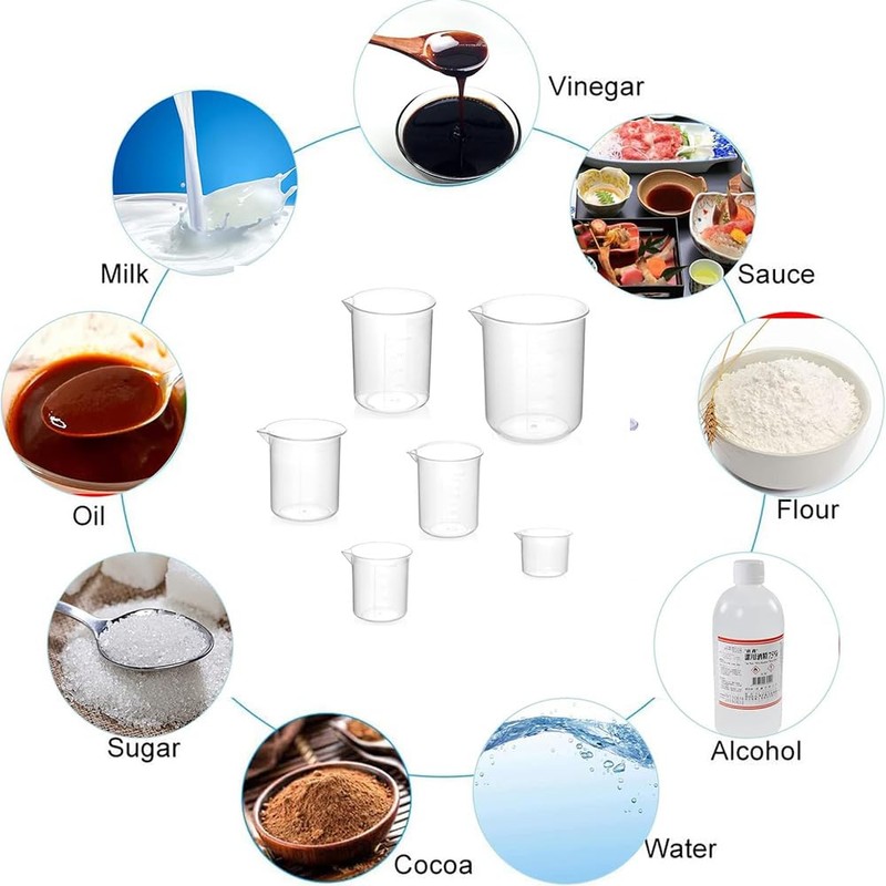 Measuring Cups Set Plastic 25 ml 50 ml 100 ml