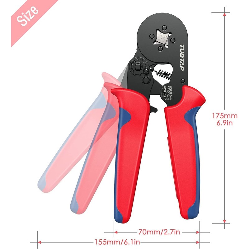 Tubtap® Crimping Pliers Set with 1200 Pieces Ferrules with 1200