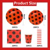 SKTMH 100 Pcs Ladybug Party Decorations Ladybug Tableware Plates Napkins