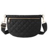 Quilted Puffer Crossbody Bags for Women Puffy Sling Purse Belt