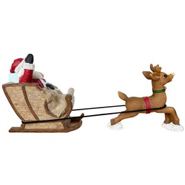 SLOCME Aquarium Santa Claus on Sleigh Decorations - Fish Tank Christmas Landscape Decoration Create Festive Atmosphere