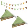 2PCS Pennant Banner Flags, Fabric Bunting Banner Nursery Garland Decor,
