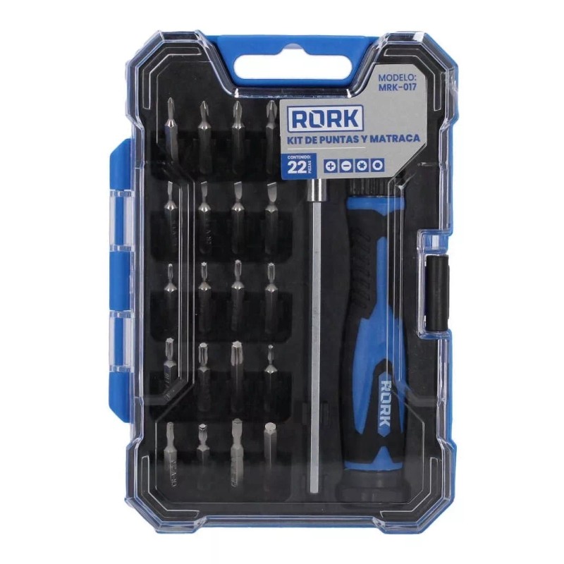 Rork Kit De Puntas Y Matraca 22 Piezas - Mrk-017