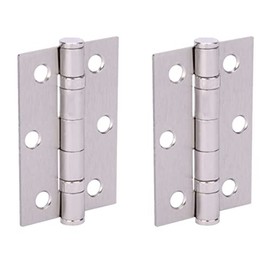 HANDLEZONE® Door Hinges 1 Pair 76mm / 3 inch Ball Bearing, with Screws - Satin Nickel