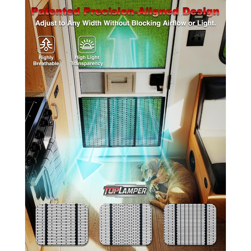 Toplamper RV Screen Door Protector Heavy Duty Camper Screen Door