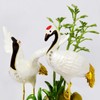 Feng Shui Statue Pair of Crane with Peaches & Bamboo