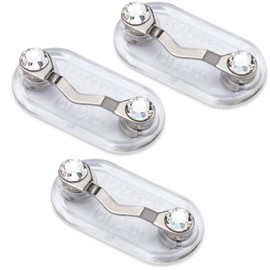 Readerest - Soportes magnéticos para anteojos, pin magnético (modelo de vidrio de negro, blanco e inoxidable), imanes para anteojos para mujeres y hombres, soporte para insignias de nombre, se coloca