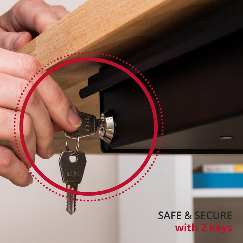 Penn Elcom Under Desk Laptop Drawer, Lockable, for 20” Laptops