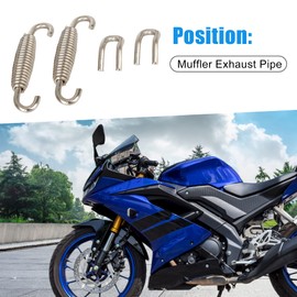 A ABSOPRO Motorcycle Exhaust Pipe System Muffler Coil Spring 45mm (Set of 4)
