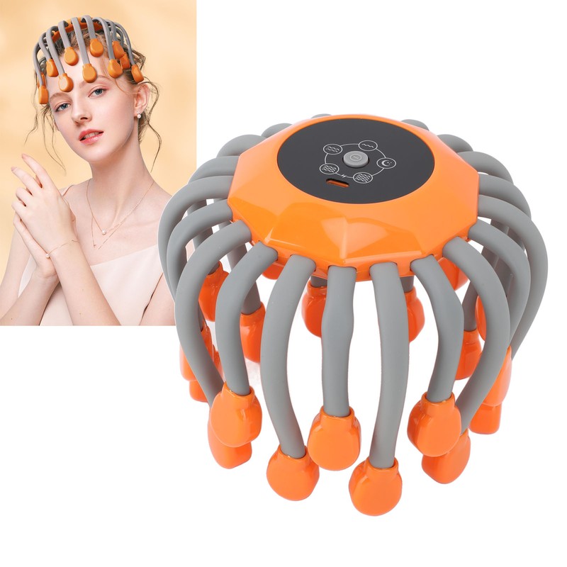 Electronic Claw Head Massager Intelligent Musical Sound Red Ray Decompression