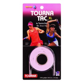 Tourna TAC, Tacky Feel Tennis Grip, Pink (3/Roll Pack)