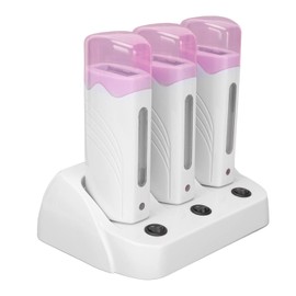 Rodillo de Depilación, Juego de Máquina Depiladora de 3 Piezas, Kit de Máquina Depiladora de Cera Eléctrica Portátil para Kits de Depilación de Viaje, Cartucho Enrollable, Calentador de cera en rollo