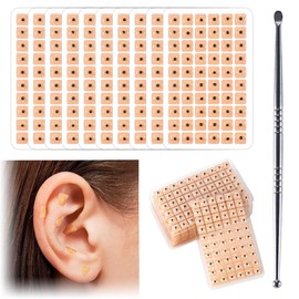 HAMKU 1800 Stück Ohrsamen Akupunktur, Ohrmassage Aufkleber,Einweg-Ohrsamen,Akupunkturstift,Meridianstift Akupressur Stab,Akupressurstift Massage Stift,Multi-Konditionsmassage