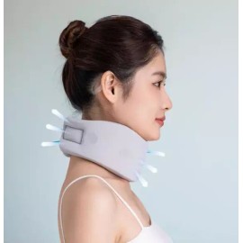 Mokgips 목깁스 비행기 견인기 목 보호대 가정용 거북목 치료기 초경량 [블랙 / M] Neck Brace Airplane Towing Neck Support Home Turtle Neck Treatment Ultra Lightweight [Black / M]