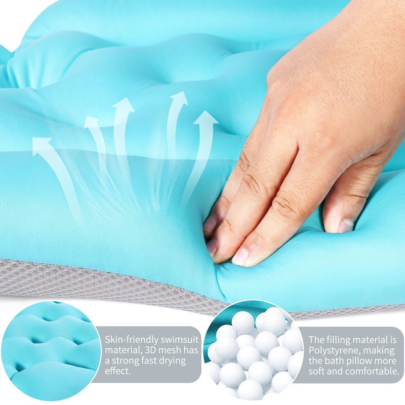 Adult Full Body Bath Pillow Prevent Slipping Detachable Washable Bathtub