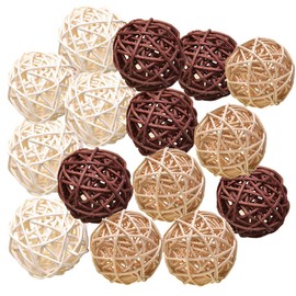 Bolas de mimbre decorativas naturales, relleno de jarrón, adorno de casa, árbol de Navidad, jardín, boda, fiesta, mesa de centro, manualidades, loro, bolas de juguetes de pájaros.