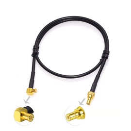 Eightwood DAB+ Antenna Adapter MCX Male to SMB Adapter MCX Cable RG174 40 cm 1.3 ft DAB Antenna Cable for Blaupunkt Beat TechniSat Pioneer Sony Alpine Multi-Way