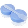 Beauticom® 12 Pieces 10G/10ML Clear Plastic Jars with Lavender Blue