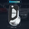 X AUTOHAUX 2 Buttons Key Fob Case Keyless Entry Remote