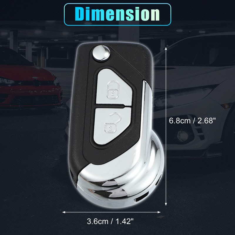 X AUTOHAUX 2 Buttons Key Fob Case Keyless Entry Remote