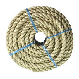 HOSTIC Twisted 3 Strand Polypropylene Synthetic Rope Multipurpose Artificial Manila Rope 3/4 Inch x 100 Feet