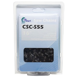 UpStart Components 3-Pack 16" Semi Chisel Saw Chain for McCulloch Electramac 450S-16 Chainsaws - (16 inch, 3/8" Low Profile Pitch, 0.050" Gauge, 55 Drive Links, CSC-S55)