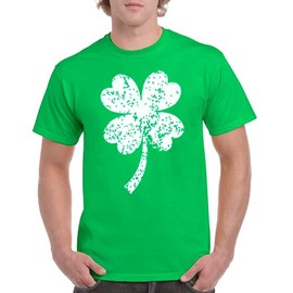 fresh tees Shamrock T-Shirt Irish Shirt Funny St. Patricks Day Shirt (Small, 4 Leaf Clover Kelly Green)