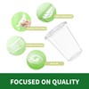 APSIC Clear Plastic Cups with Flat Lids, 50 Sets 24oz