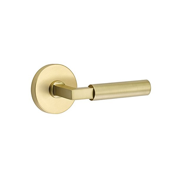 EMTEK Disk Rosette Passage Set with Matching Finish Hercules Lever