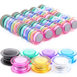 MIN CI 70Pack Small Magnets Whiteboards, 7 Colors Fridge Magnets Mini, Colourful Round Magnets, Magnets for Magnetic Board, Cute Magnets for Crafts Ø 30mm