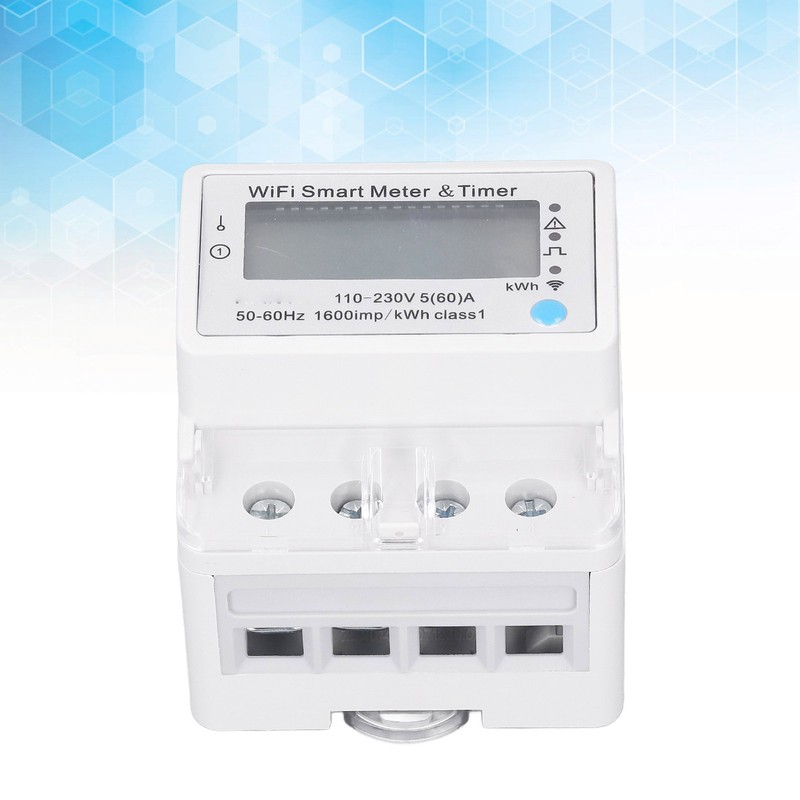 Smart Energy Meter DIN Rail Digital Display Electric Meter WiFi