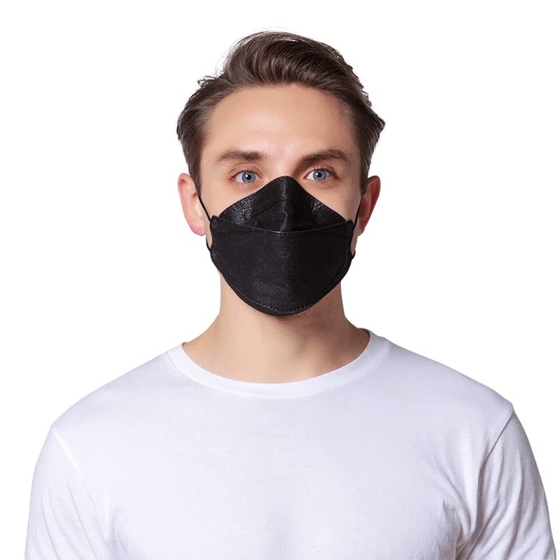 TubeRoo FFP2 Mask Large Black Fish Shape Pack of 15