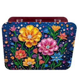 POETRYDRAW Flower DIY Diamond Art Painting Wooden Tube Vase for Adults Gift Idea Home Decor