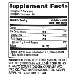 Equate Daily Fiber Supplement Gummies, 5 mg, 72 Count