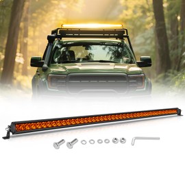 SWATOW INDUSTRIES 40 Inch Light Bar Amber 40 Inch Slim LED Light Bar Spot Flood Offorad Driving Lights Roof Mount Roof Rack Lights for UTV Polaris RZR Can-am x3 SxS Wrangler Truck Pickup SUV