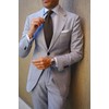 HISDERN TL-03S Plain Shiny Necktie Square Set, Men's, Formal Business,