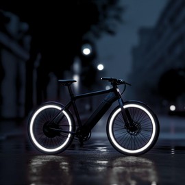 customTAYLOR33 White/Silver/Chrome High Intensity Grade Reflective Copyrighted Safety Rim Tapes - (Must Select Your Rim Size) (27.5" (TIRE Size, for Bicycles/eBikes))