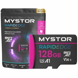 Mystor Micro SD Memory Card for Nextbase 522GW, 322GW, 422GW, 622GW, IQ 1K, 2K, 4K Nextbase MicroSD card Dash Cam Micro SD Memory Cards Dash Cam, Video Speed V30, UHS-1 U3 (128GB MicroSD RapidEdge)