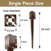 Thealyn Heavy Duty Metal Fence Post Anchor 32 Inch, 4"x4"