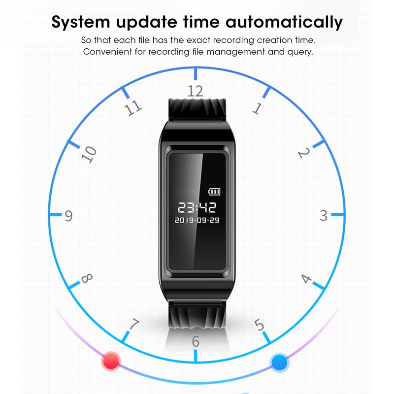 D6 1080P Voice Recording Smart Bracelet Watch Portable Camera Recorder