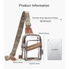 TINYAT Small Clear Sling Bag Stadium Approved Transparent Chest Bag