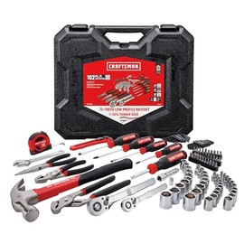 CRAFTSMAN Kit de herramientas de 102 piezas para el hogar y el automvil, juego de herramientas manuales duraderas con juego de dados SAE y mtricos,...