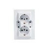 4-Way Flush-Mounted Schuko Sockets, Scutzkontakt Socket, Built-in Socket, IP20 (5403