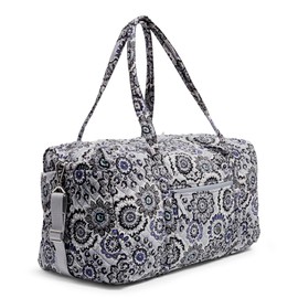 Vera Bradley Women's Cotton Large Travel Duffel Bag, Tranquil Medallion - Recycled Cotton, One Size