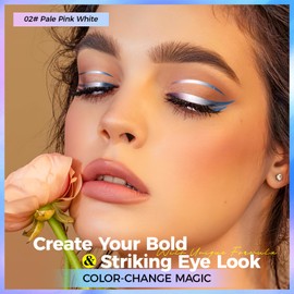 Lucoss Multichrome Eyeliner Pencil, Retractable Eyeliner 24-Hour Long-Lasting Gel Eyeliner Eye Liner Highly Pigmented Eyeliner Pencil Waterproof Smudge Proof Metallic Eyeliner Pen (#02)