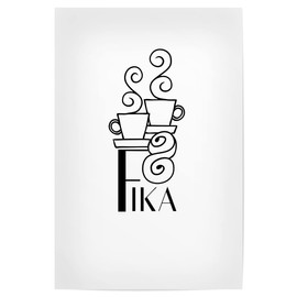 artboxONE Poster 30 x 20 cm Typography Fika Illustration - Picture Fika Coffee Pause Coffee Time