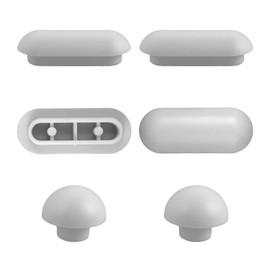 Tabanzhe Toilet WC Seat Buffer Set- 6 Pack Universal Toilet Seat Noise Dampening Bumpers Replacement Cushioning Pads,Gasket Toilet Seat Buffer Set(Grey)